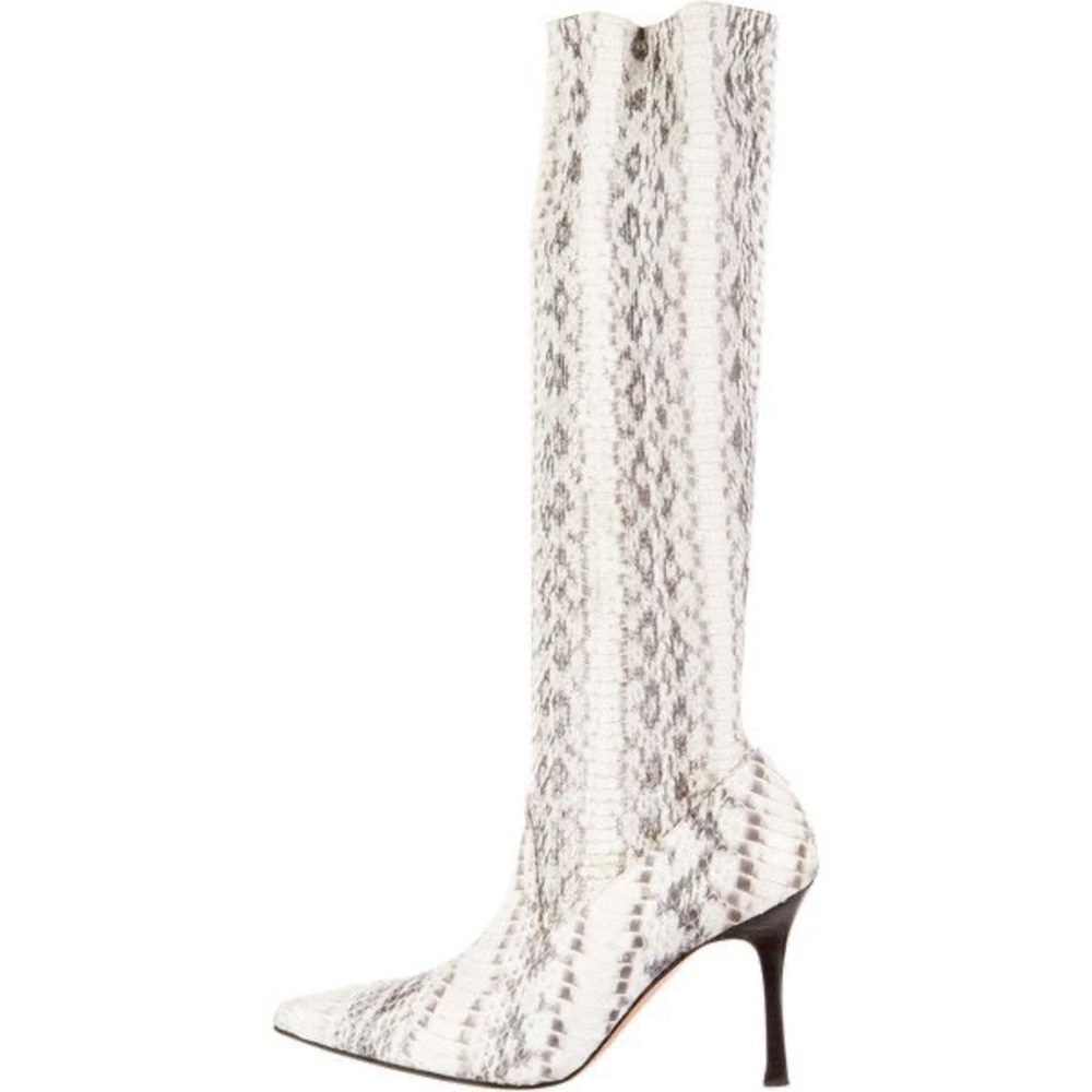 Manolo Blahnik Snakeskin Boots 37